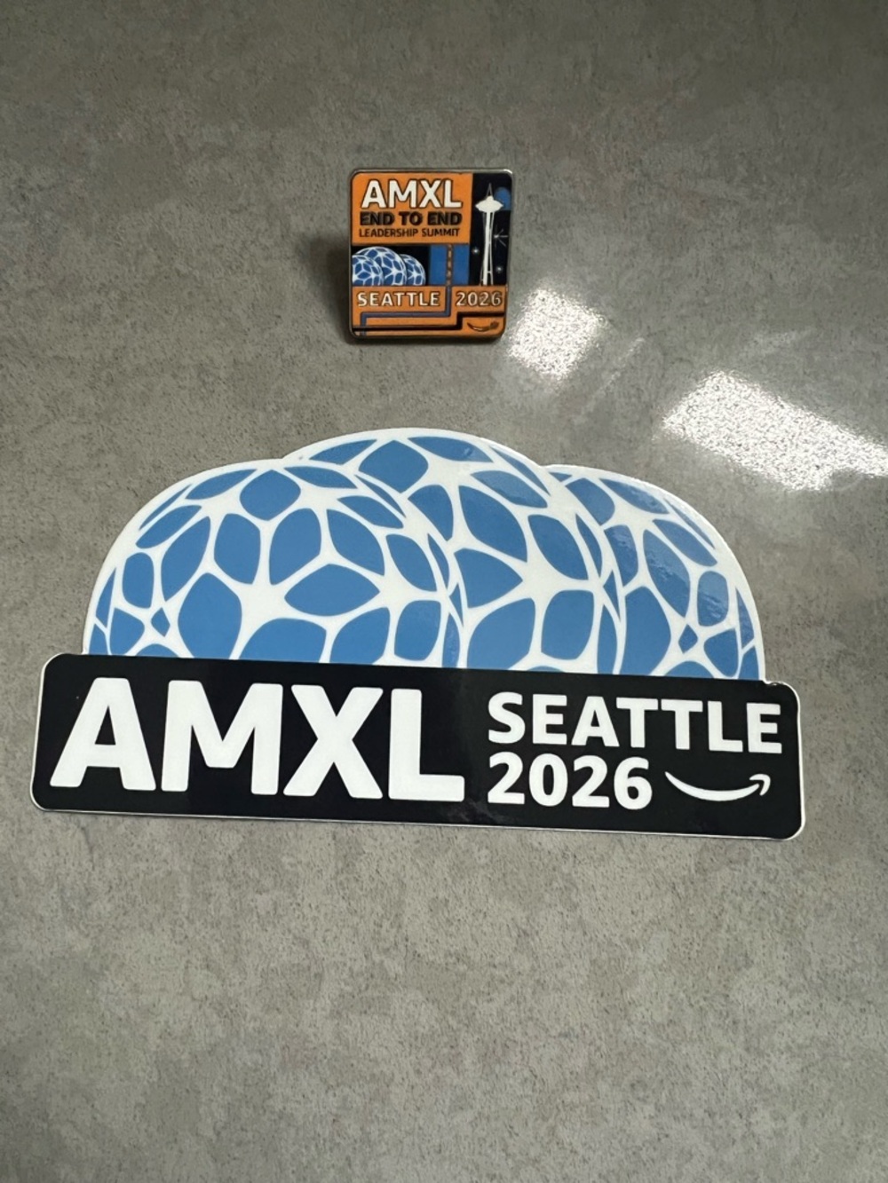 AMXL Seattle 2026 Sticker & Peccy Pin Set - Blue/Black/White